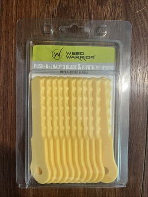 Weed Warrior Push-N-Load 3 Blade & Pivotrim Hybird Replacement Blades 12 Pack