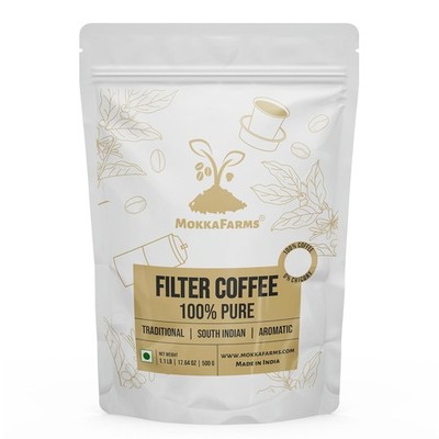 MokkaFarms Traditional South Indian Filter Coffee 500gBlack 80%Robusta20%Arabica