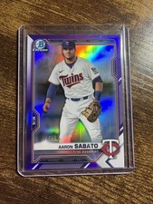 Aaron Sabato 2021 Bowman Draft #BDC-163 Chrome Purple Refractor #/250