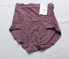 Bali Women's Breathe Cotton Modal Lace High Rise Brief DH3 Purple Medium NWT