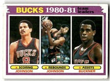 1981-82 Topps Marques Johnson / Mickey Johnson / Quinn Buckner #56