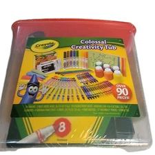 Crayola Colossal Creativity Tub Art and Craft Supplies Art Set 90 Piece Gift