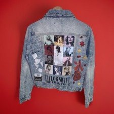 Custom Taylor Swift Eras Tour Denim Jacket Women s M Hand Painted