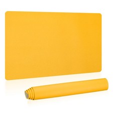 24"x13" Large Desk Mat, PU Leather Dual Side Large Desk Pad, Yellow