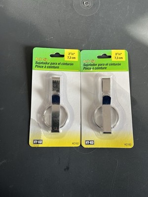 NEW HY-KO KC182 METAL BELT CLIP SPLIT KEY RING 2 7/8'' 5187877 - Lot Of 2