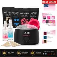 Complete Hair Removal Waxing Kit for Sensitive Skin - Digital Warmer Included