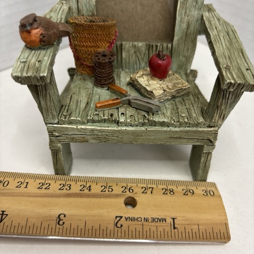 Hallmark Marjolien Bastin Adirondack Chair Picture Frame Lime Green Chair W/bird - Bild 10 von 12