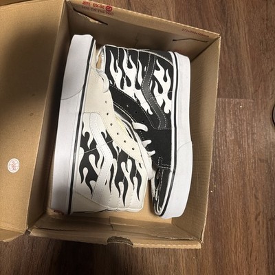 Vans Skater Hi Varsity High Top Sneakers Men 4 Women 5.5 Flames Yin Yang Shoes