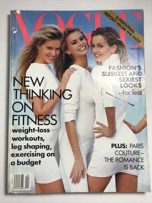 VOGUE Magazine April 1991 US American Edition-Masco, Nikki Taylor, Karen Mulder