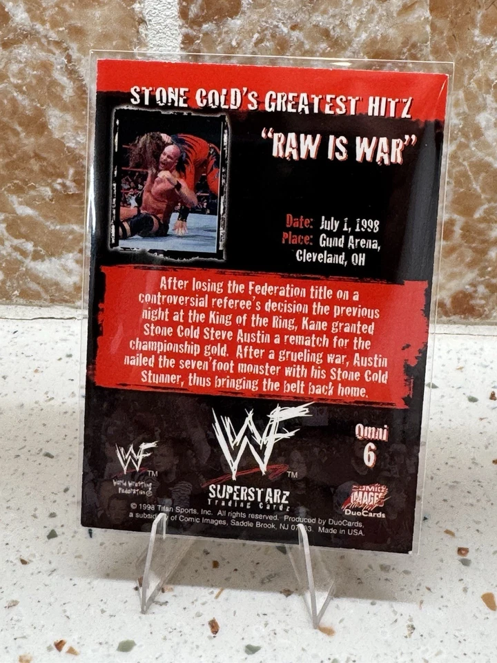 1998 WWF Superstarz Stone Cold's Greatest Hitz Cold Steve Austin #Omni6 - Image 4 of 4