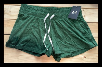 Under Armour Women Cotton Blend Training Running Shorts MediumForest Green New!