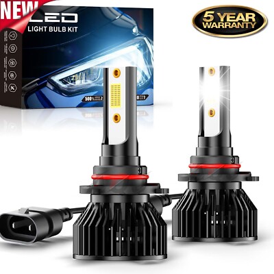 2x 9005 HB3 LED Headlight Bulbs High Beam for Ford F150 F-150 2015-2023 White