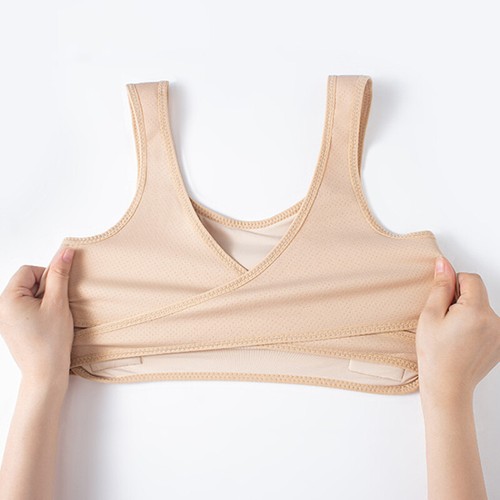 Women Les Breast Chest Binder Tomboy FTM Crop Vest Bra Bandage Buckle Soft - Picture 11 of 19