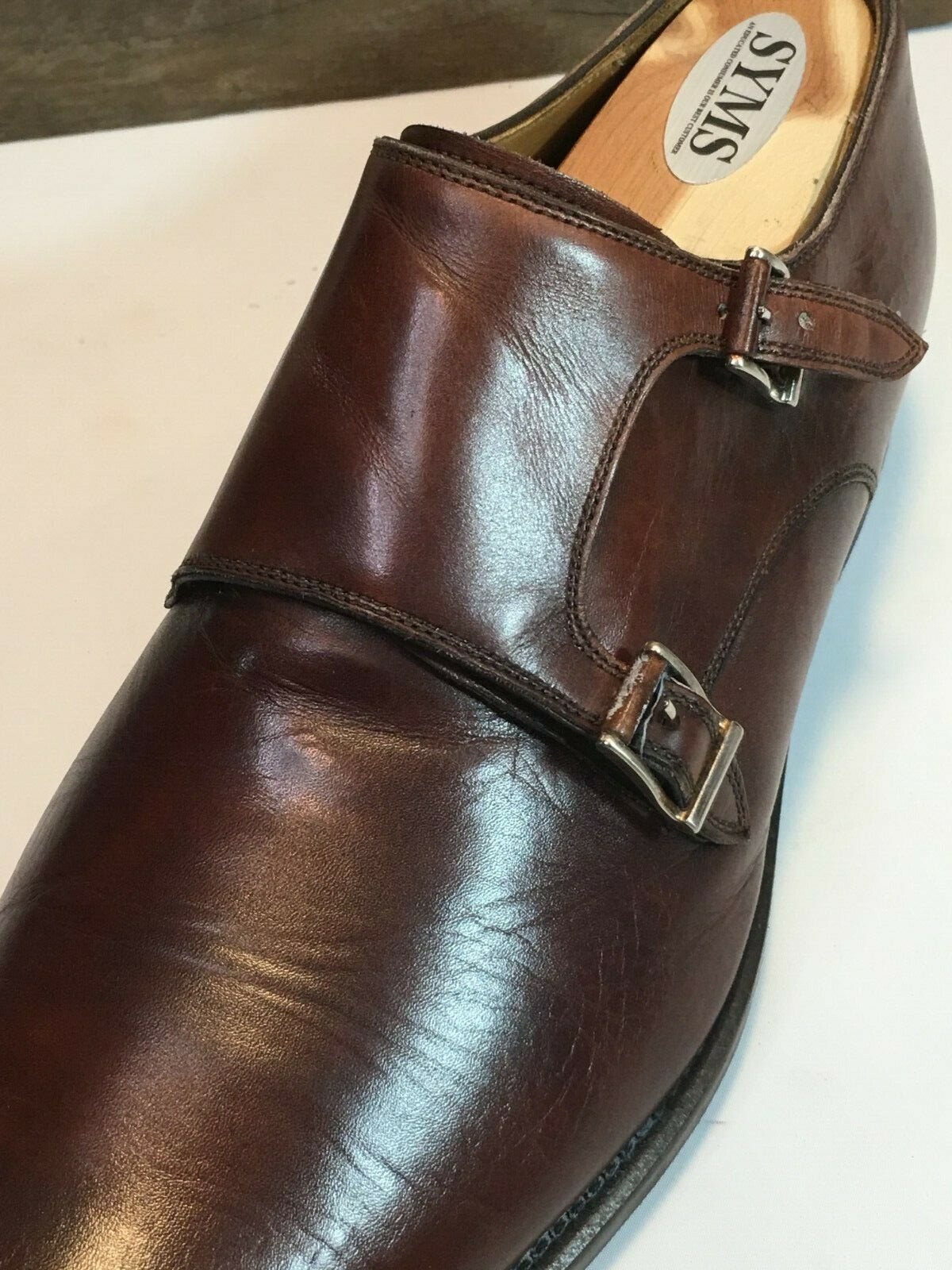 New! Magnanni \'Montrel\' Double Monk Strap Brown Leather Loafer Size 9 42 DD484 Magnanni Deals - New and used pre-owned Finds | Mercari main image 3