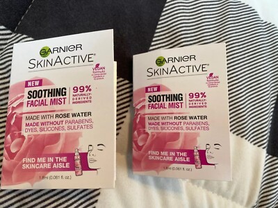 Garnier Skin Active Soothing Facial Mist 1.8 ml/ 0.061 fl oz x 2 NEW