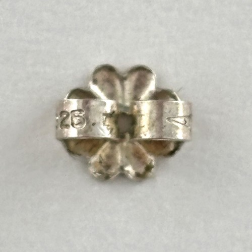 Sterling Silver Cubic Zirconia Heart Shaped Stud Post Earrings Valentine Bling - Picture 4 of 5