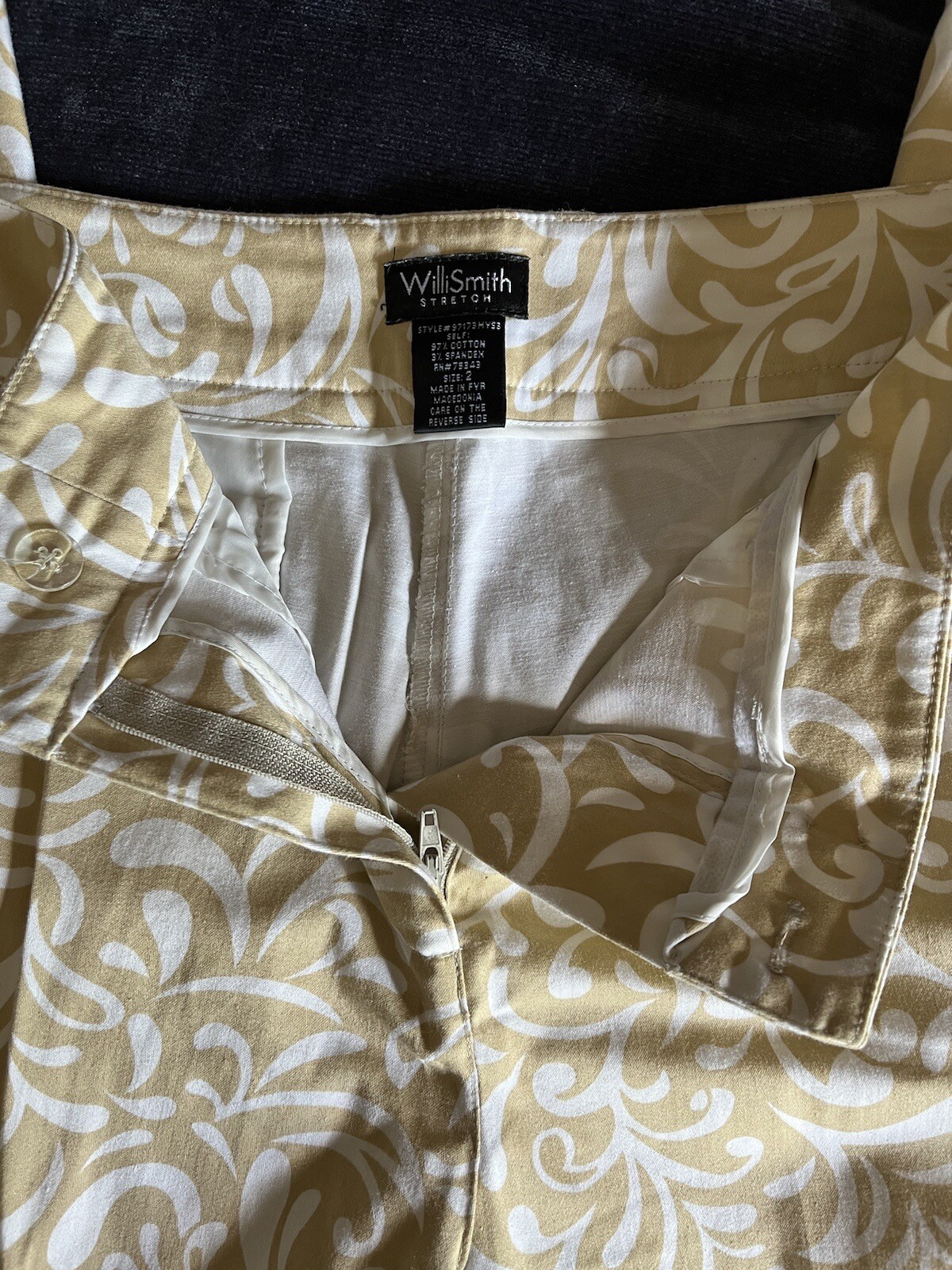 Willi Smith Stretch Size 2 Pants Pattern Cropped - image 2