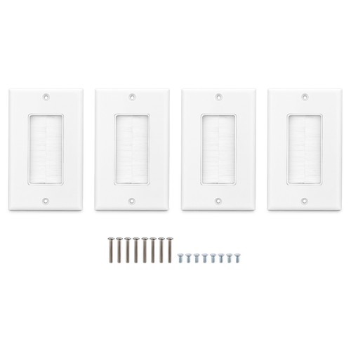 4x Coperture a Spazzola Passaggio Fili Elettrici - Cornice Copertura Fori Pareti - Bild 5 von 7