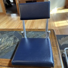 Vtg Fold Up Padded Cushion Bleacher Stadium Seat Blue Made USA Texas
