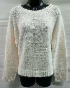 fluffy crew neck sweater