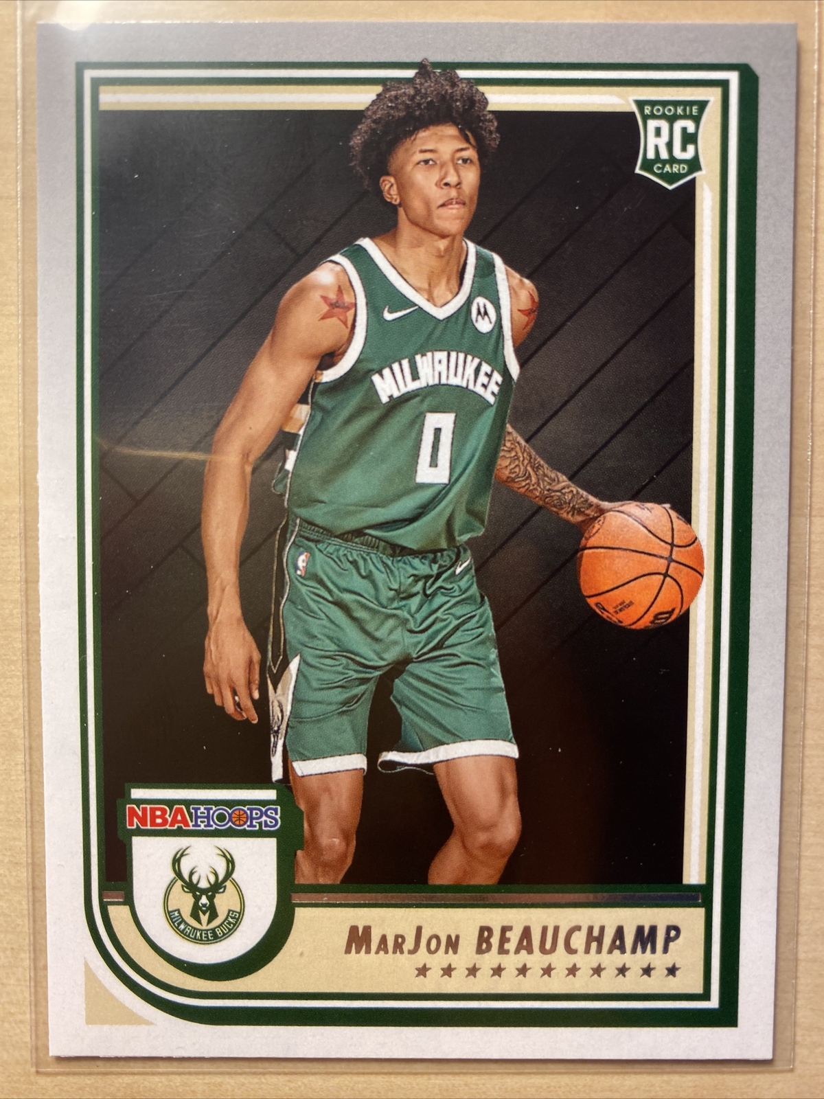 MarJon Beauchamp 2022-23 Panini NBA Hoops Base Milwaukee Bucks Rookie #254