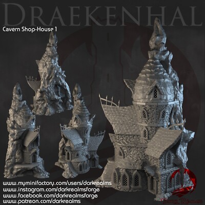 Draekenhal Caverns Shop Dark Realms Tischplatte Gelände Wargaming 28 mm