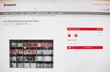 Wurth Vehicle Drain Plug Sealing Ring Assortment Kit 196414602 9634602