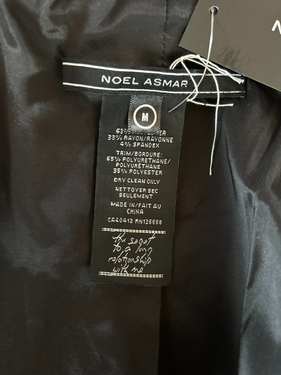 Veste Blazer Femme Noel Asmar - Noire - Taille M - Bordure Simili Cuir - Neuve Avec étiquettes