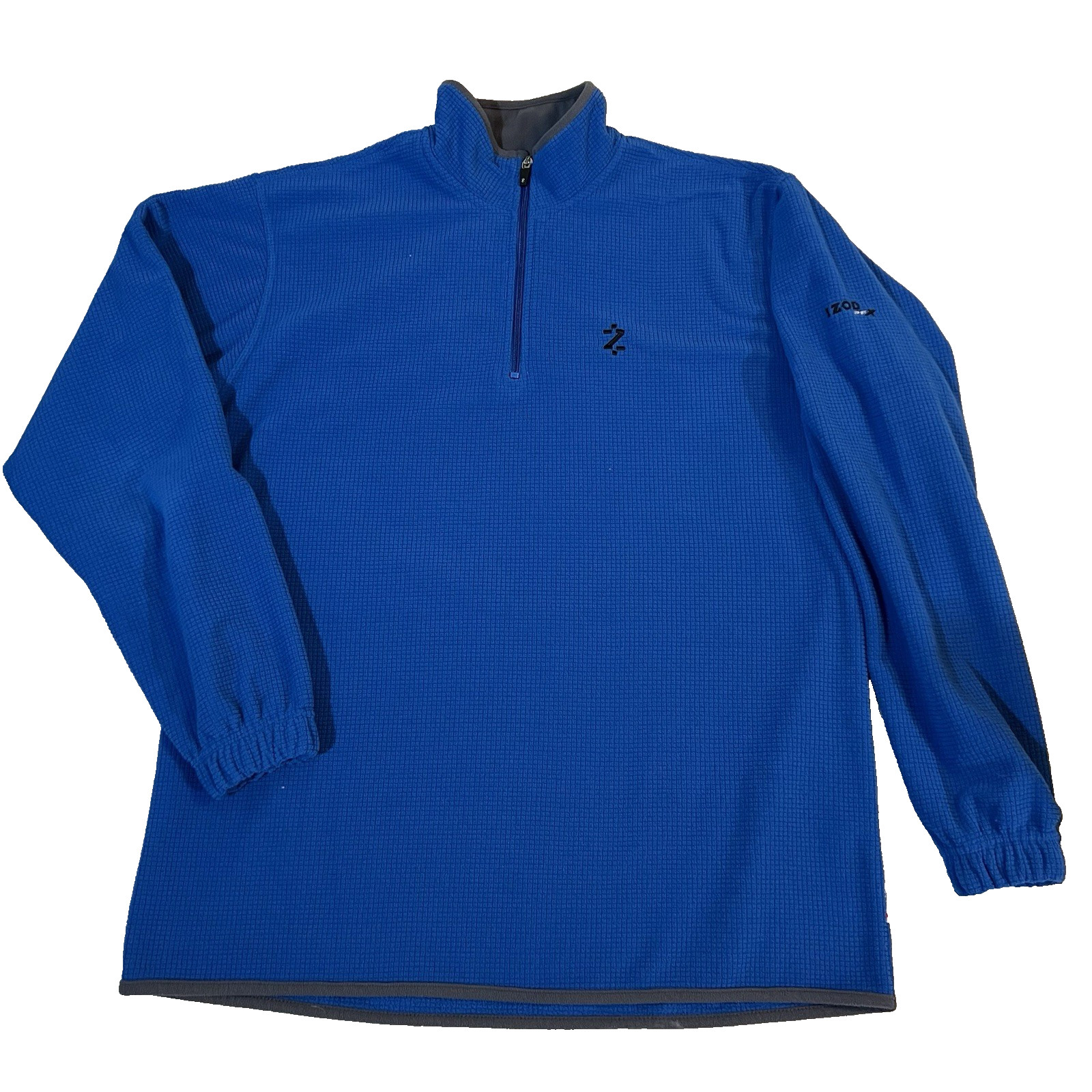IZOD PerformX  1/4 Zip Pullover Sweatshirt Mens SIze Large Royal Blue Polyester