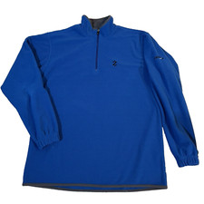 IZOD PerformX 1/4 Zip Pullover Sweatshirt Mens SIze Large Royal Blue Polyester