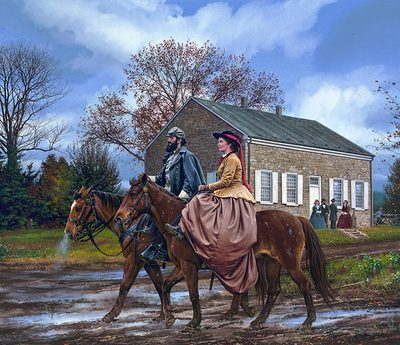Along the Streets of Winchester By John Paul Strain New A.P. Exec. Canvas Giclée