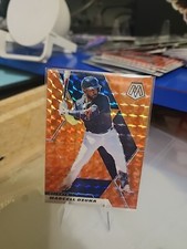 2021 Panini Mosaic Baseball Marcell Ozuna Atlanta Braves Reactive Orange #187