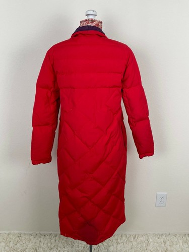 PIUMINO REVERSIBILE vintage lungo trench trapuntato VIOLA ROSSO imbottito imbottitura piuma d'anatra - Foto 6 di 12