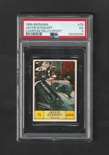 1968 Panini Campioni Dello Sport #75 JACKIE STEWART ~ F1 Icon ~ Beautiful PSA 5