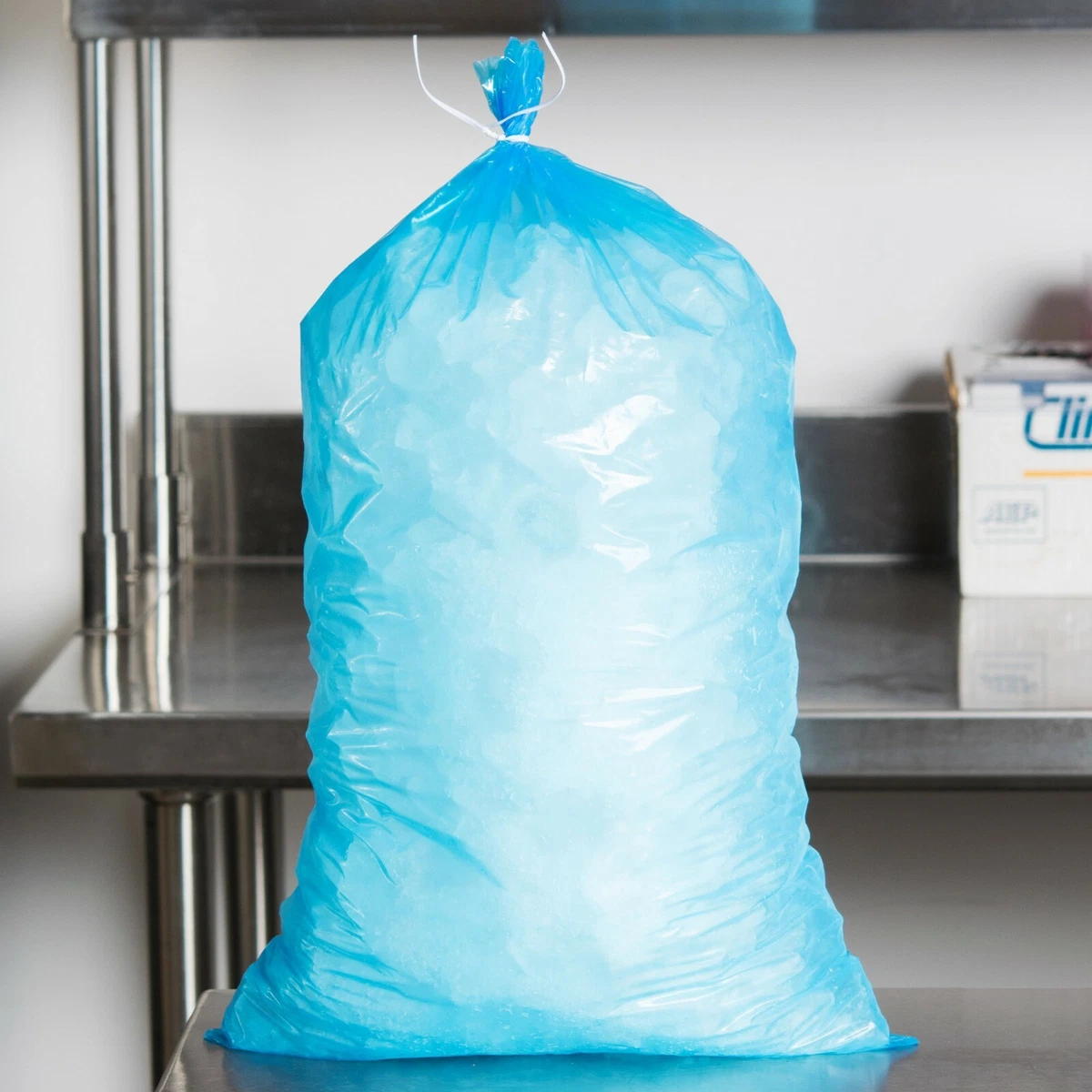 1000 Case 10 lb. Blue Heavy Duty Durable Plastic Ice Bag with