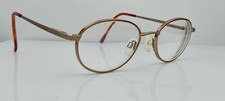 Vintage Titmus TNM4 Brown Gold Metal Oval Sunglasses Frames