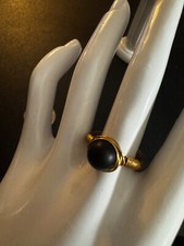 Size 8 Black Onyx Knot ring, Handmade ring, Onyx ring , wire wrapped ring