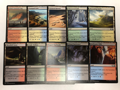 Magic MTG Gain Life Dual Lands Set (Standard / FOIL Land) ENG NM