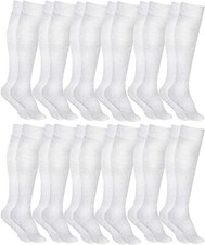 Yacht  Smith 12 Pairs of Cotton Long Knee High Socks for Women, Knee High Socks