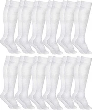 Yacht & Smith 12 Pairs of Cotton Long Knee High Socks for Women, Knee High Socks