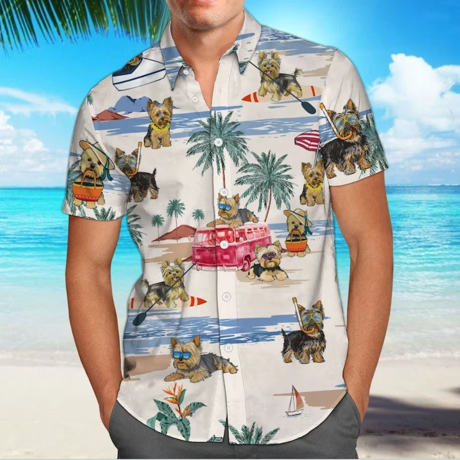 Yorkie 3D HAWAII SHIRT