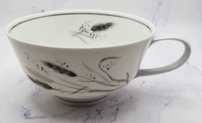 Ceres Coupe by Easterling Footed Cup Coffee Tea Gray Wheat Germany Vintage MCM