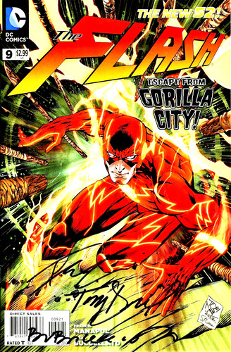FLASH #9 VARIANT EDITION SIGNED TONY DANIEL, FRANCIS MANAPUL & BRIAN BUCCELLATO