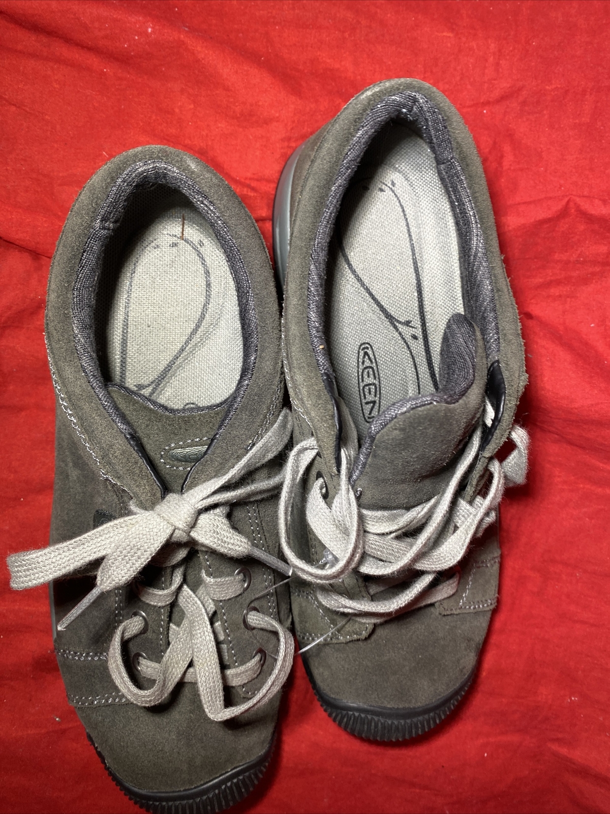 Keen Reisen scarpa casual bassa stringata donna US 7 grigio pelle scamosciata 1011443