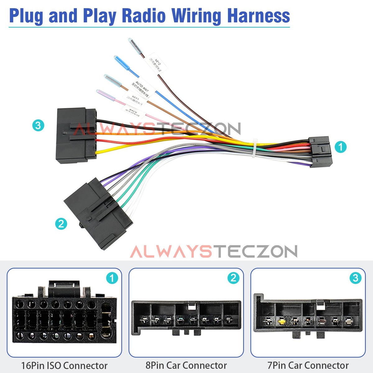 Harmony Audio Radio Harness Adapter - Fits 1986-1997 Ford Ranger Stereo Installation