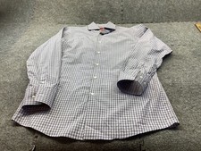 Hugo Boss Shirt Mens 15 1/2 32 34 Purple Sharp Fit Check Button Up
