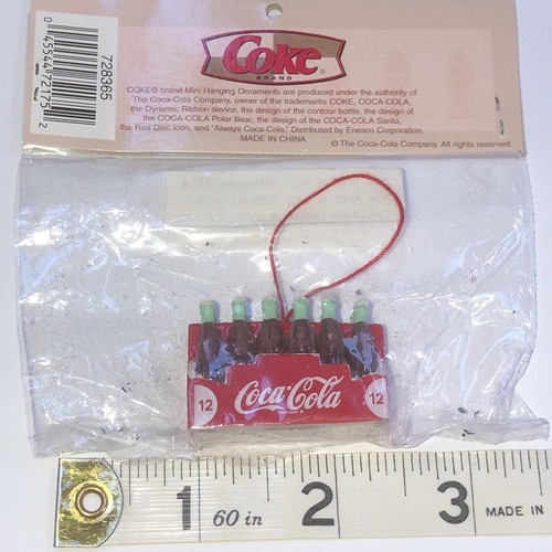 Licensed Coca-Cola Christmas Tree Ornament Enesco New package Dollhouse Mini - Picture 9 of 9