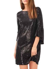 Vince Camuto Womens Flounce S Rich Black S XS XL