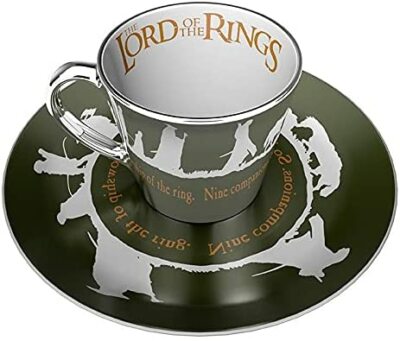 HERR DER RINGE SPIEGELBECHER UND TELLER SONDERAUSGABE GESCHENKSET         