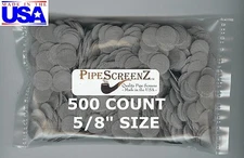 500+ Count 5/8" Stainless Steel Pipe Screens HIGHEST QUALITY - MADE IN USA! 